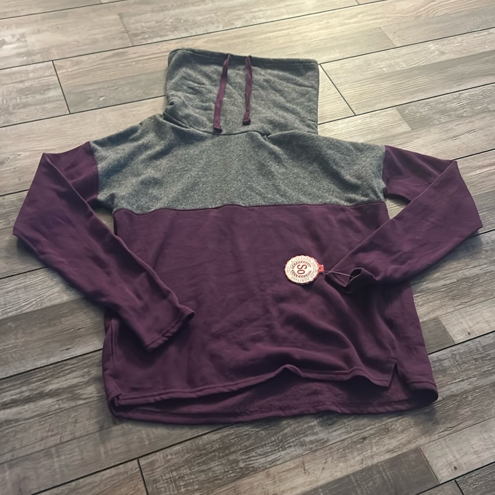 cowl neck hoodie